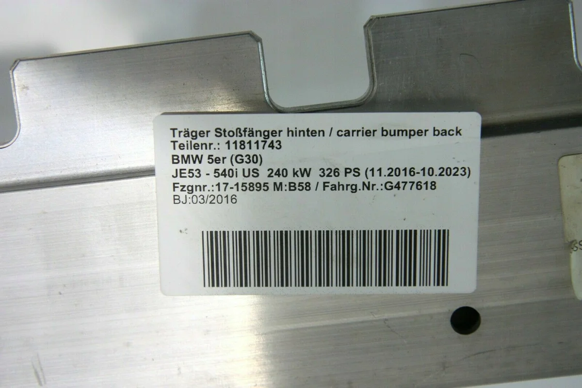 BMW Serie 5 Hintere Trägerstange OEM 7373851 image 3