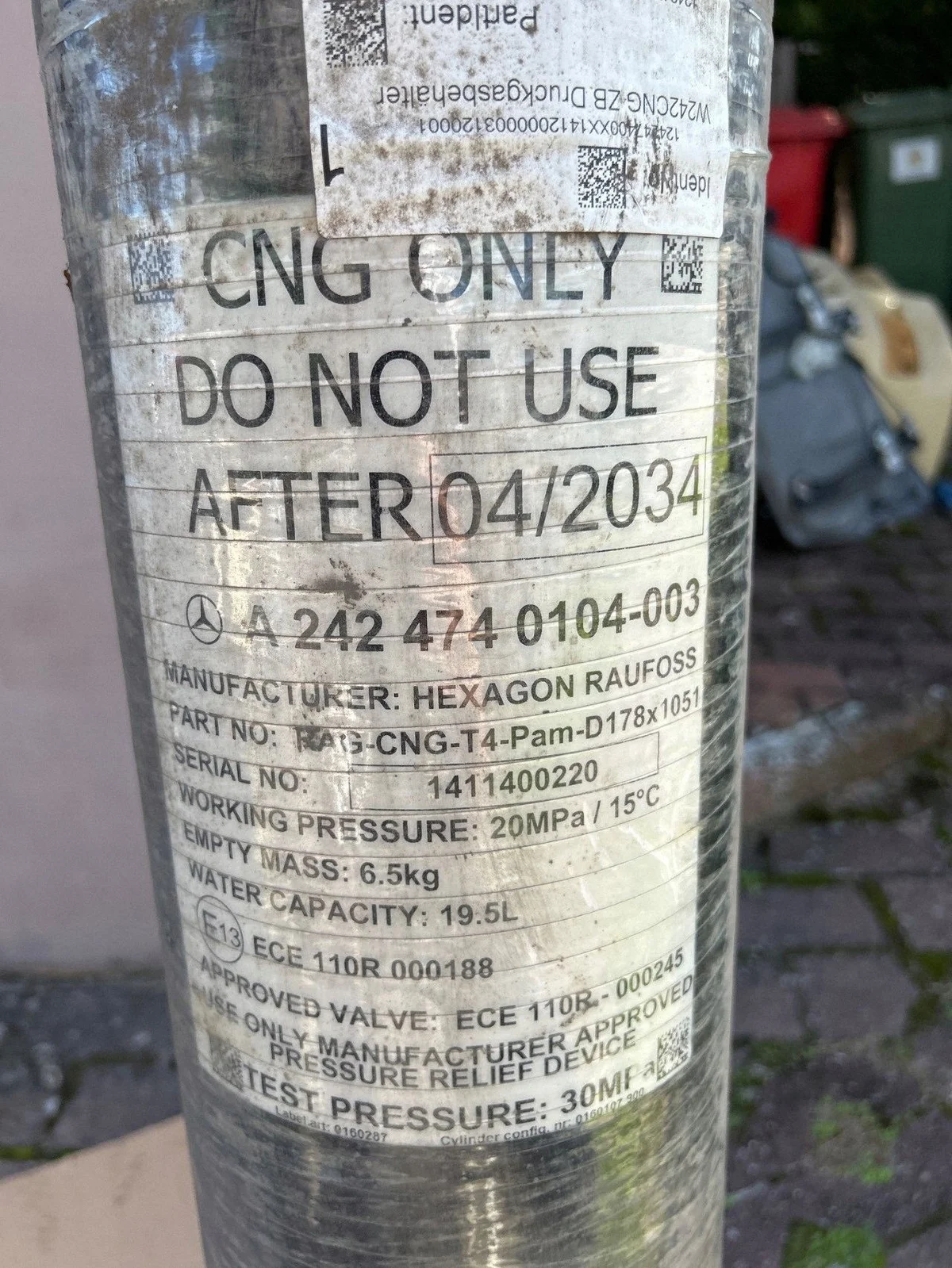 CNG Gastank Mercedes W246 2.0 CGI A2424740104