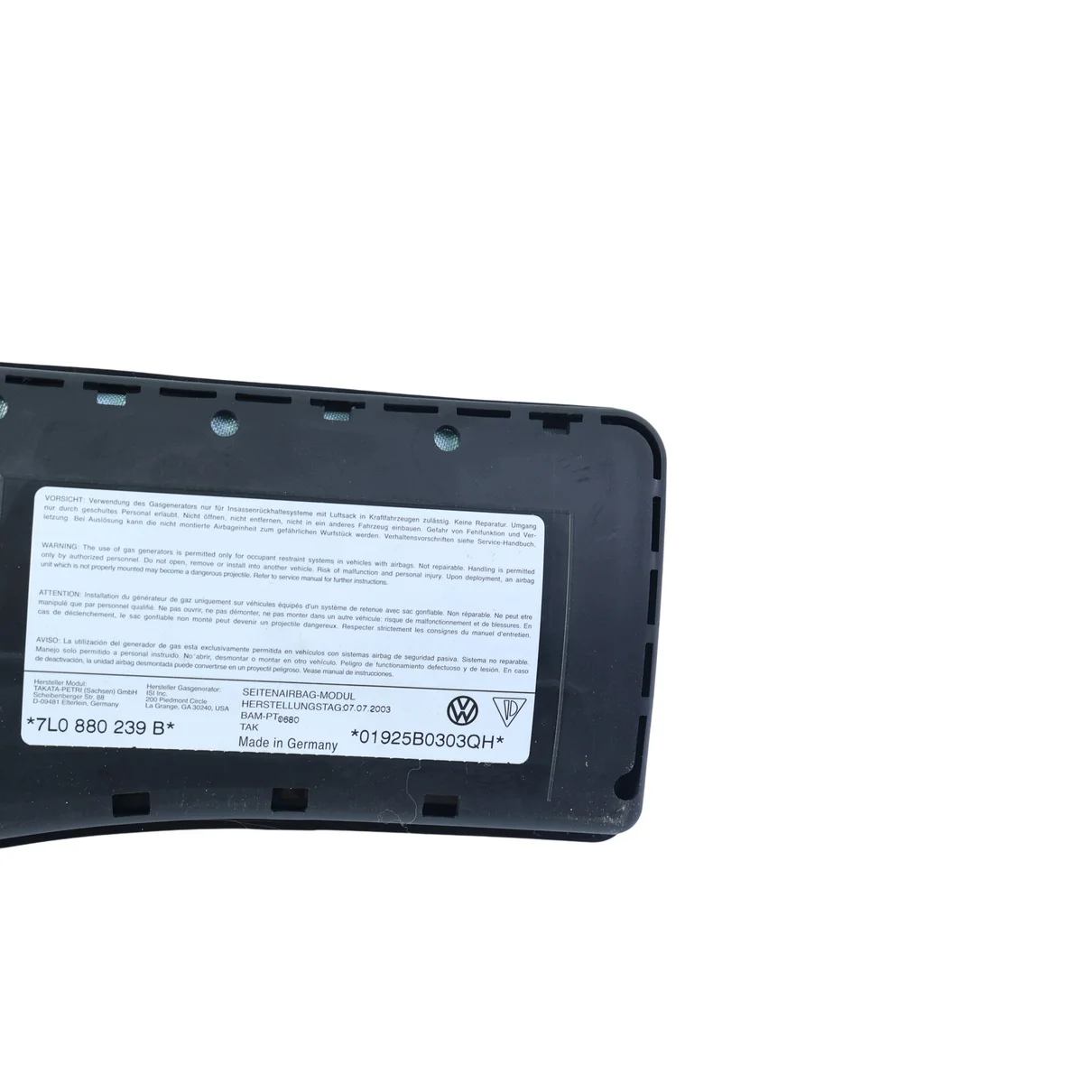Porsche Cayenne 9PA Seitenairbag Sitz Links image 3