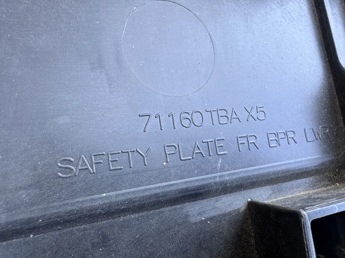 Honda Civic X Sedan 17- Placa Protetora Parachoque image 5