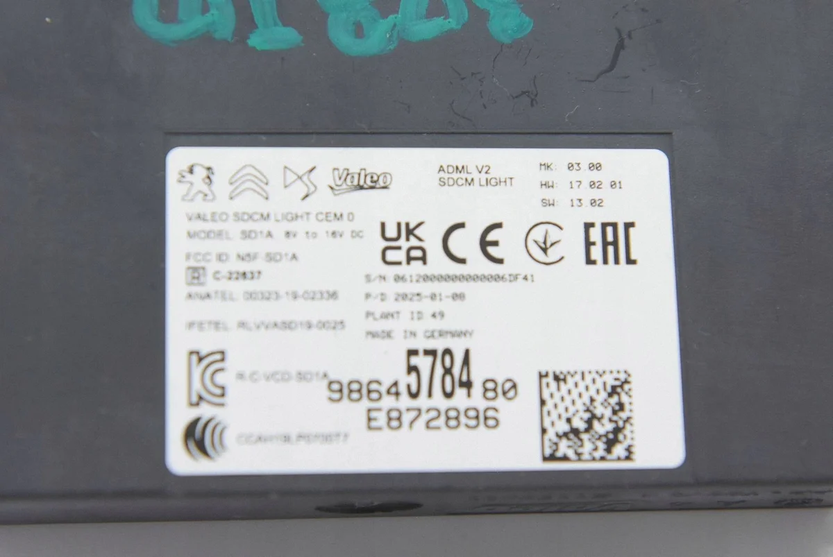 Peugeot 408 II Central Locking Module 9864578480 image 3