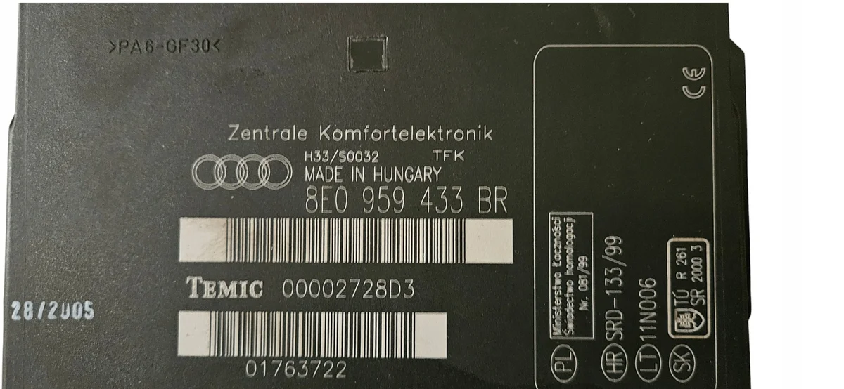 Module Confort Audi A4 B6 B7 8E0959433BR
