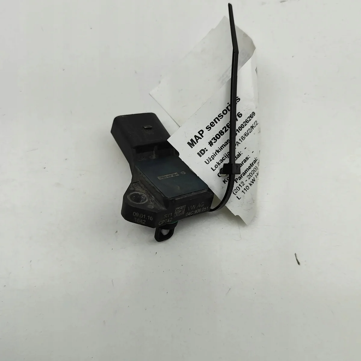Audi A3 S3 8V 2016 Air Pressure Sensor 04C906051 image 4