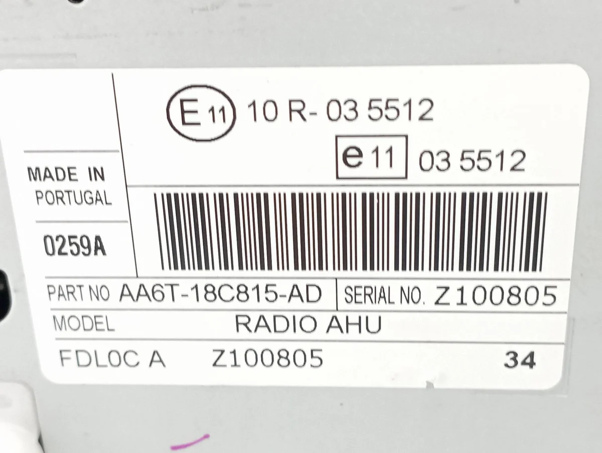 Ford Fiesta Mk7 Radio AA6T-18C815-AD Used