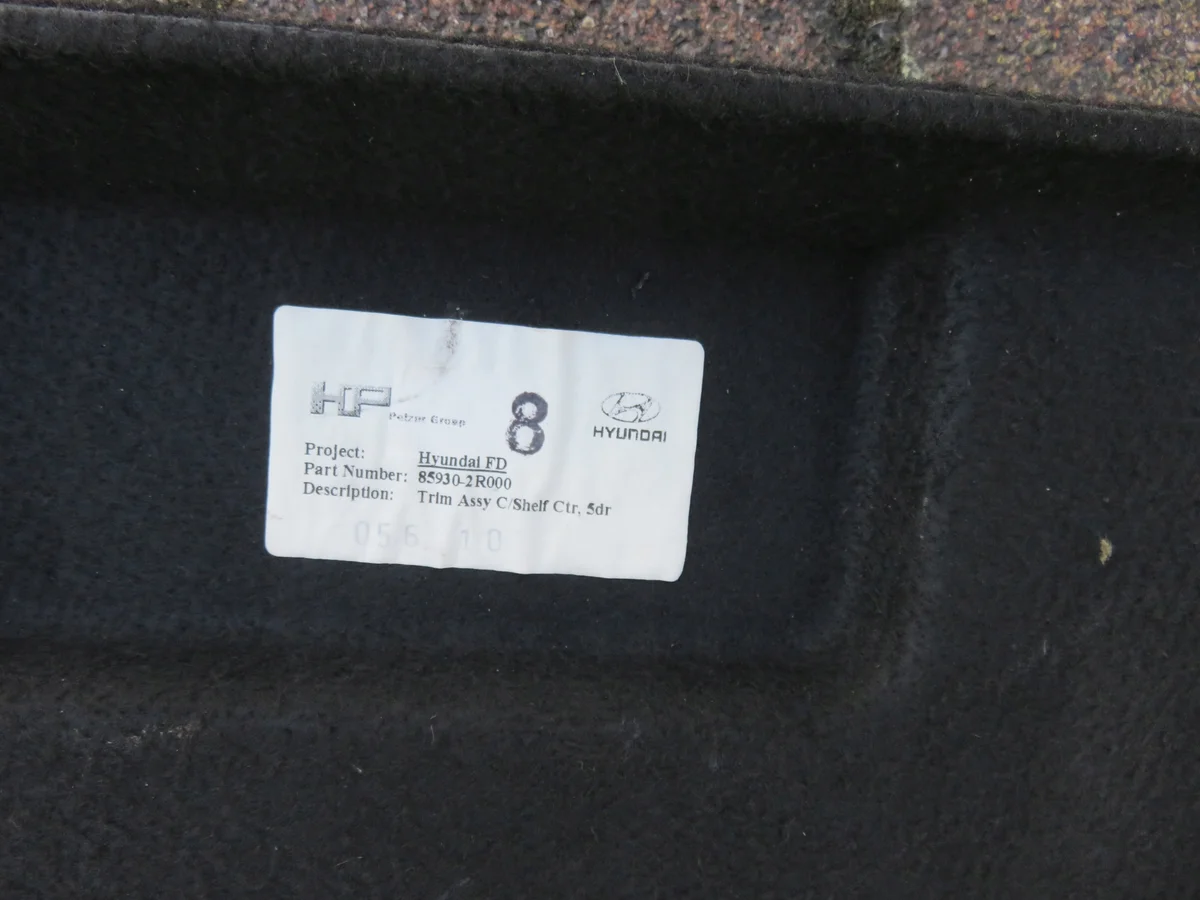 Hyundai i30 2009-2012 plage coffre image 3