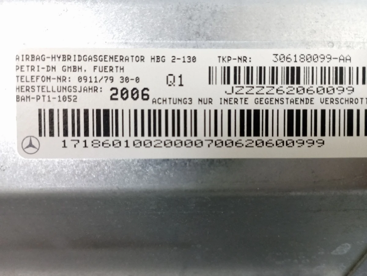 Airbag Beifahrer-Konsole Mercedes SLK R171 A1718601002 image 8