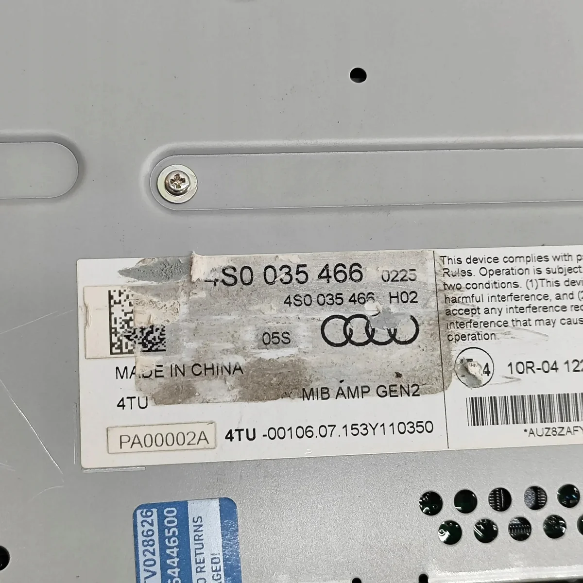Audi 4S0035466 Bang & Olufsen Amplifier Used image 8