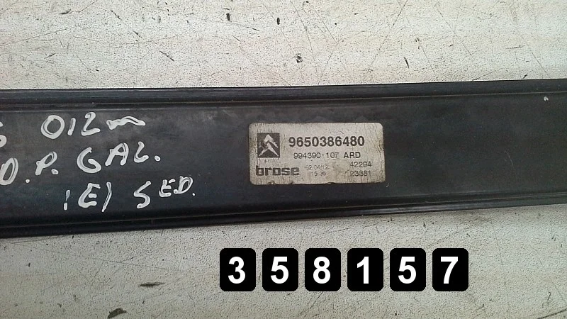 Citroen C6 2012 Regolatore Vetro 9650368480 thumbnail 4