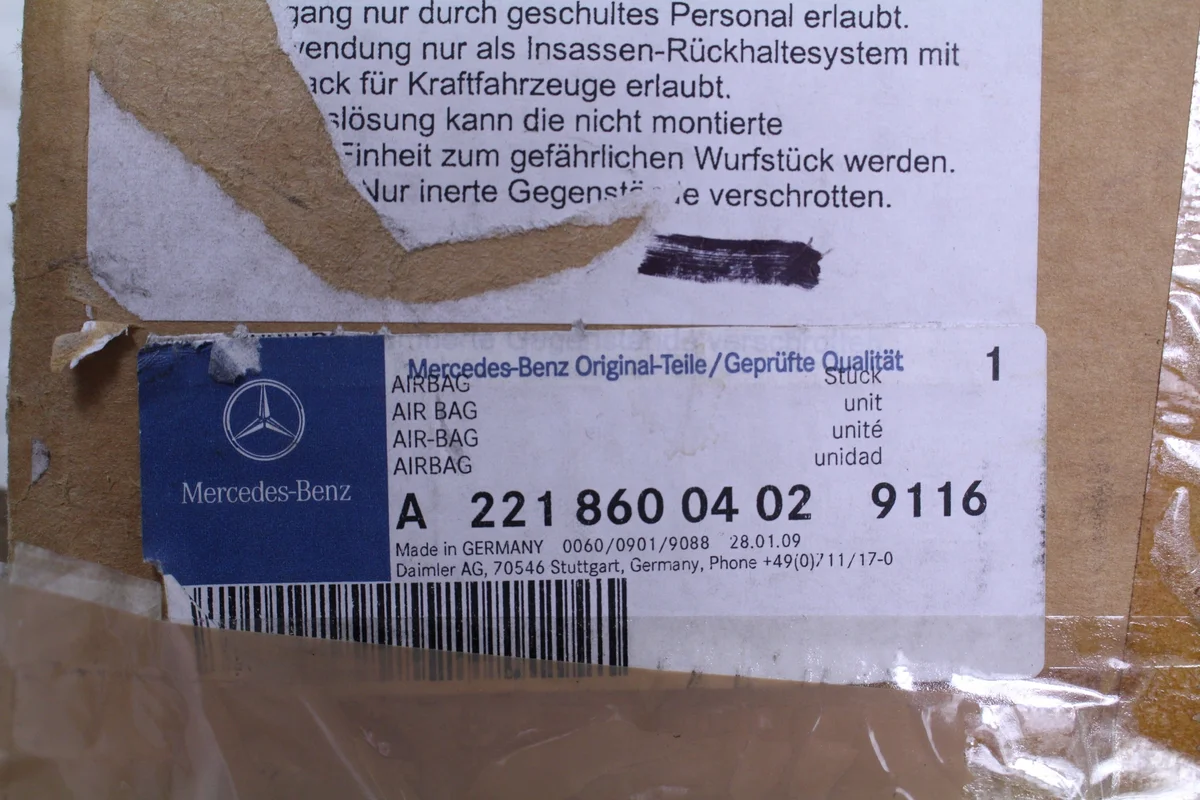 Airbag-Lenkradkissen Mercedes A2218600402 image 5