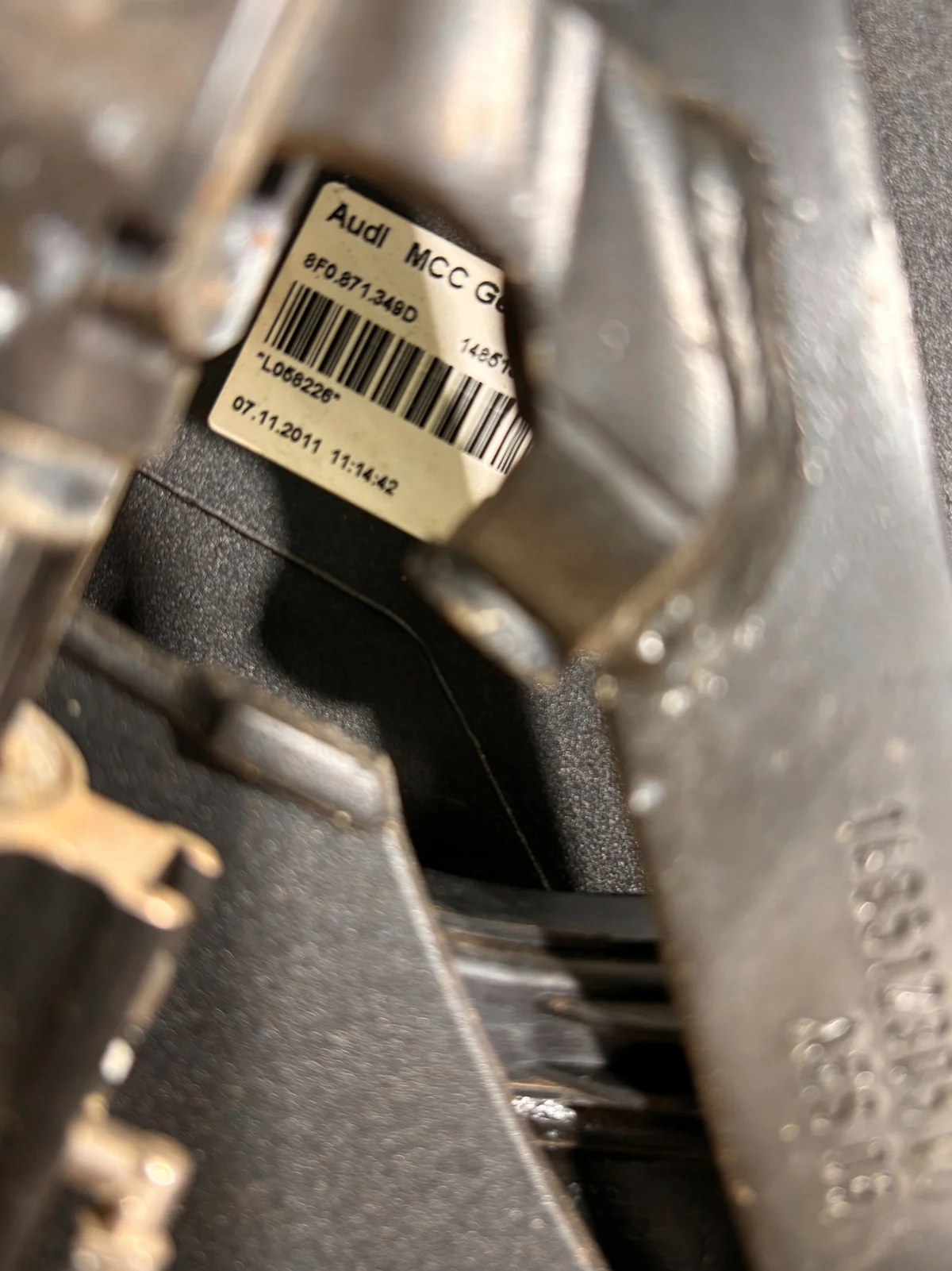 Audi A5 8T 8F Cabrio Bisagra Techo OEM 8F0839398D image 3