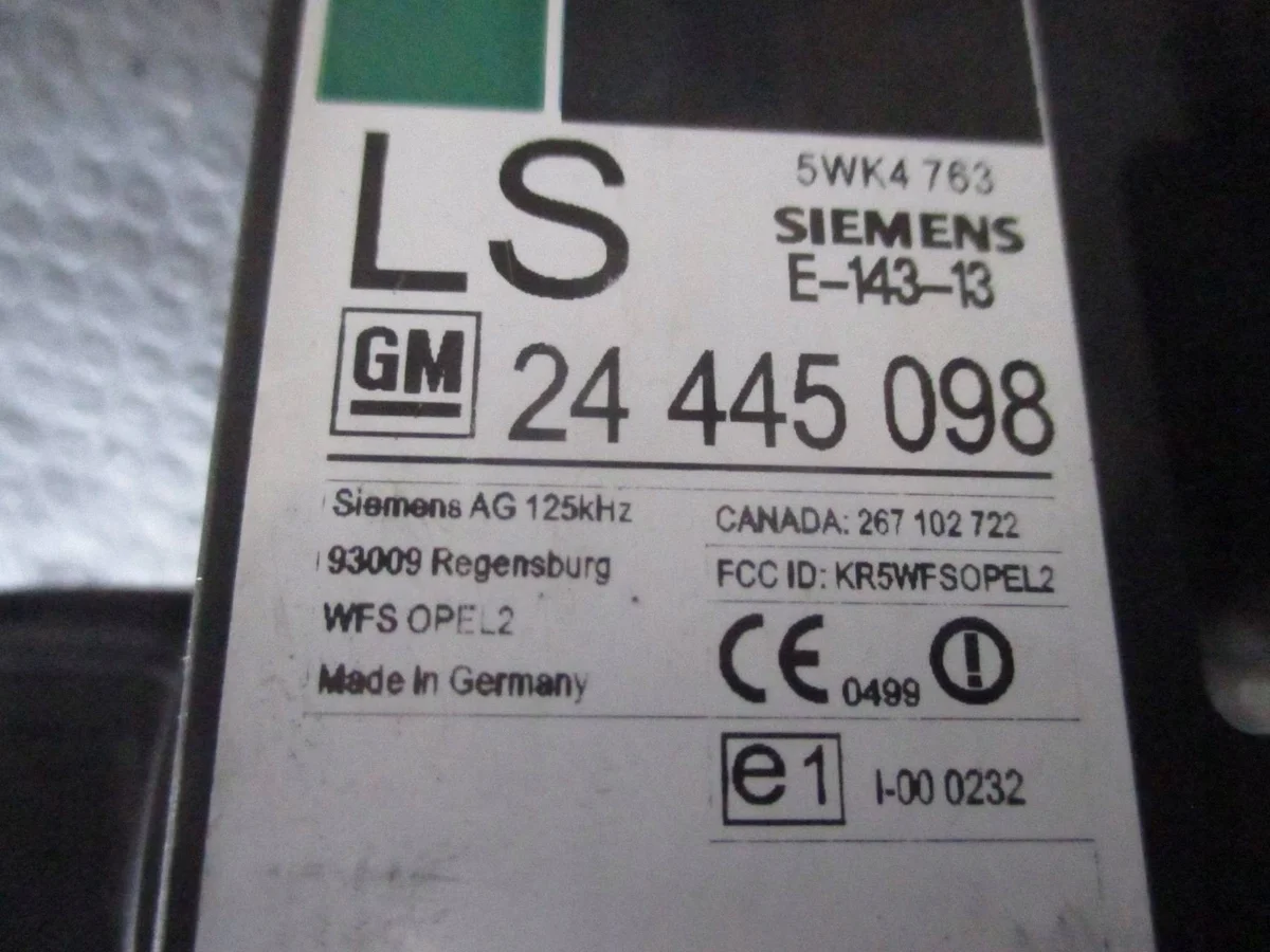 Opel Astra G Zündschloss mit Schlüssel 5WK4763 image 3