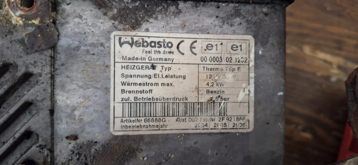 WEBASTO THERMO TOP E 4.2 KW Essence Chauffage image 4