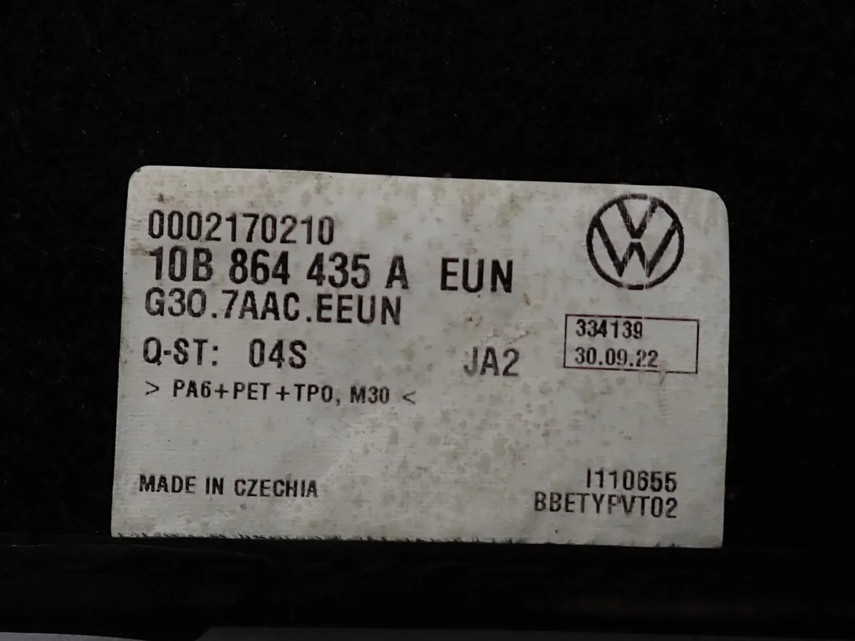 Tapis velours VW ID.4, OEM 10B864435A image 3