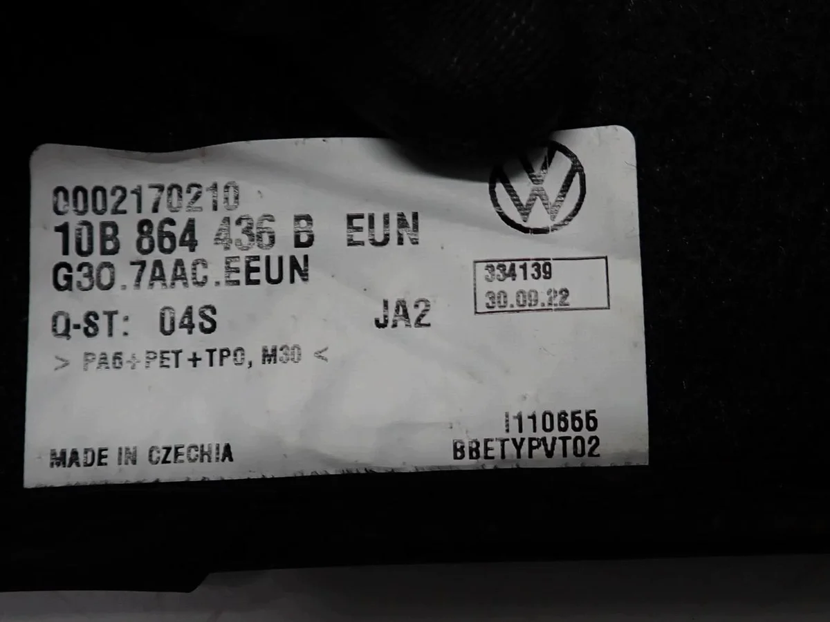 Tapis velours VW ID.4, OEM 10B864435A image 5