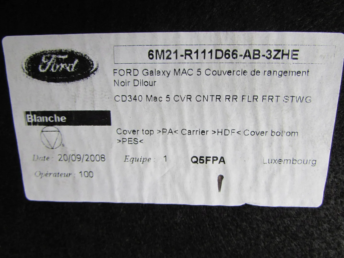Tapete Porta-malas Ford S-MAX 6M21R111D66AB Usado image 4