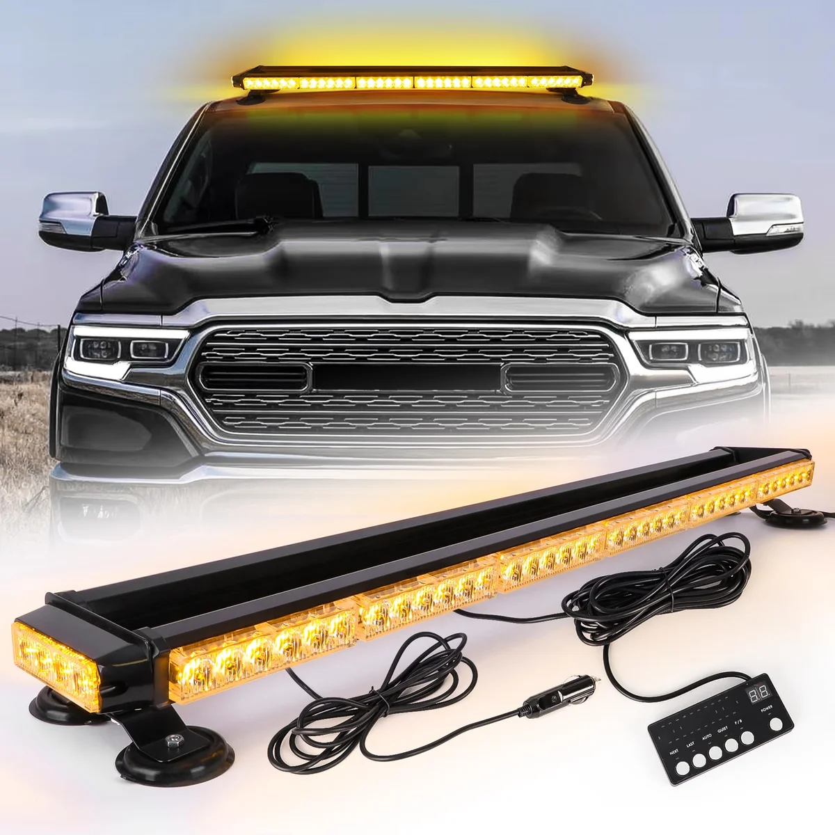 Warnleuchte 80 LED 12/24V 95cm B0D7HG828H