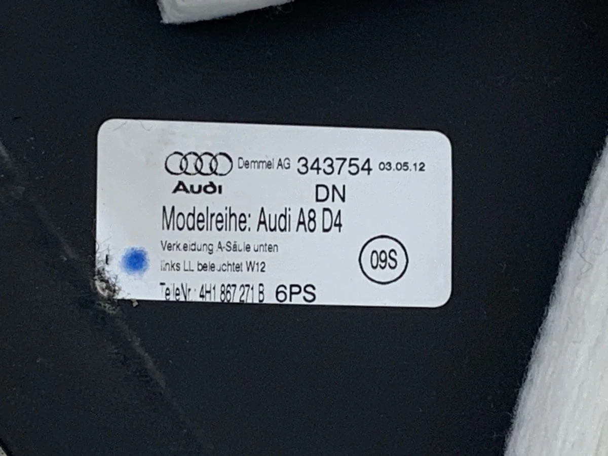 Audi A8 D4 Soleira Esquerda Iluminada Usada image 4
