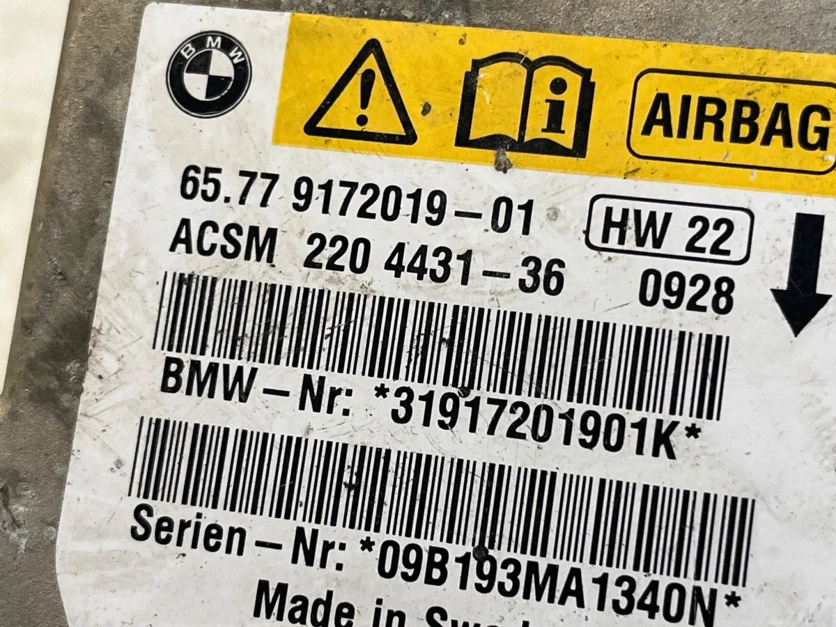 BMW 5 E60 E61 Airbag Module 9172019 image 5
