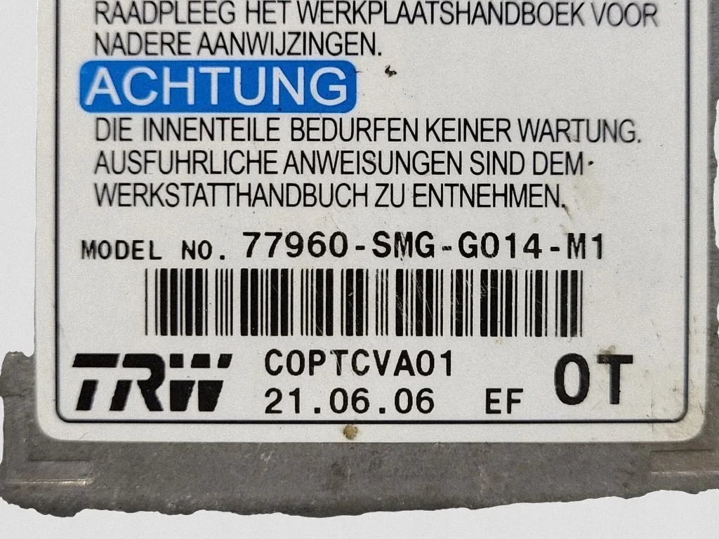 Honda Civic Airbag Steuergerät 77960SMGG014M1 image 3