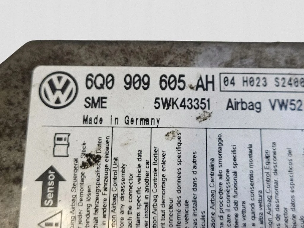 Unité airbag VW Caddy 2007 6Q0909605 image 3