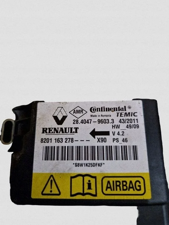 Dacia Logan I 2010 Contrôleur Airbag 8201163278 image 3