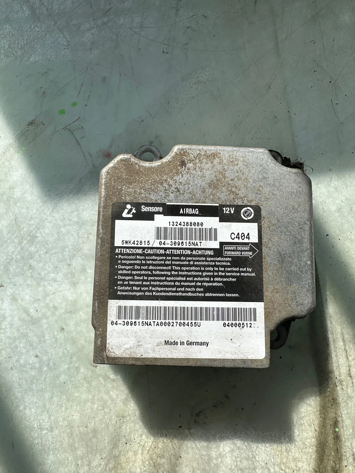 Controlador Airbag Fiat Ducato 1324388080