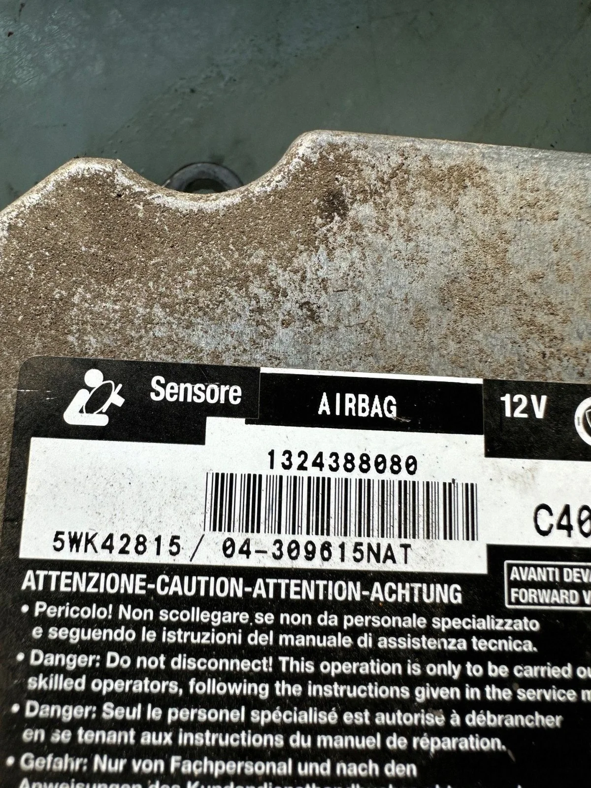 Fiat Ducato Airbag Steuergerät 1324388080 image 3