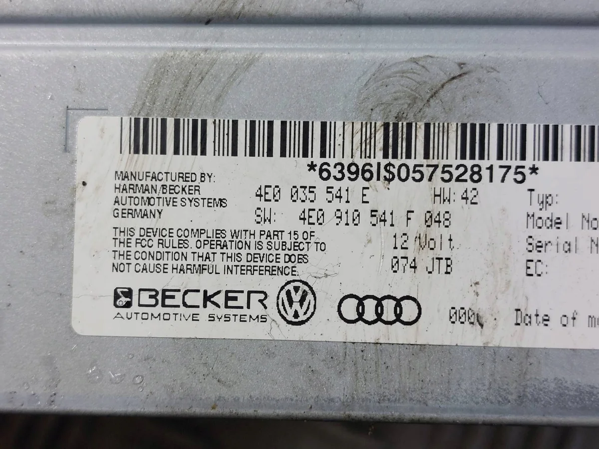 Radio Audi A8 D3 Tuner 4E0035541E Usado image 4