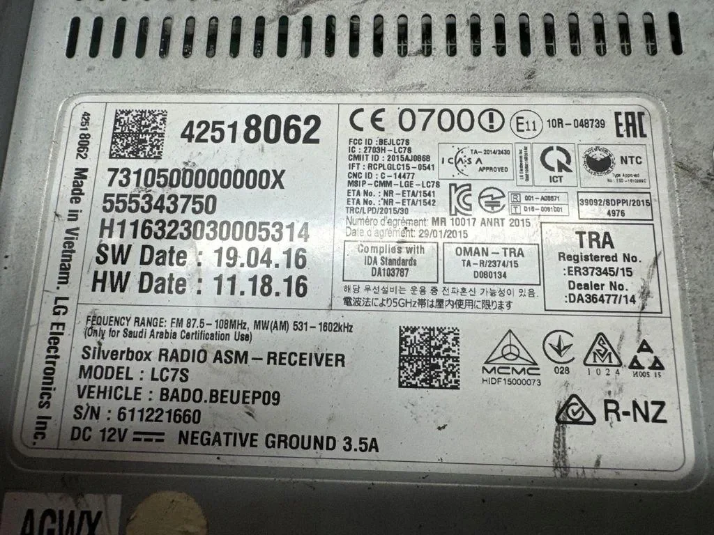 Radio Navigation Display Opel OE 555343750 image 6
