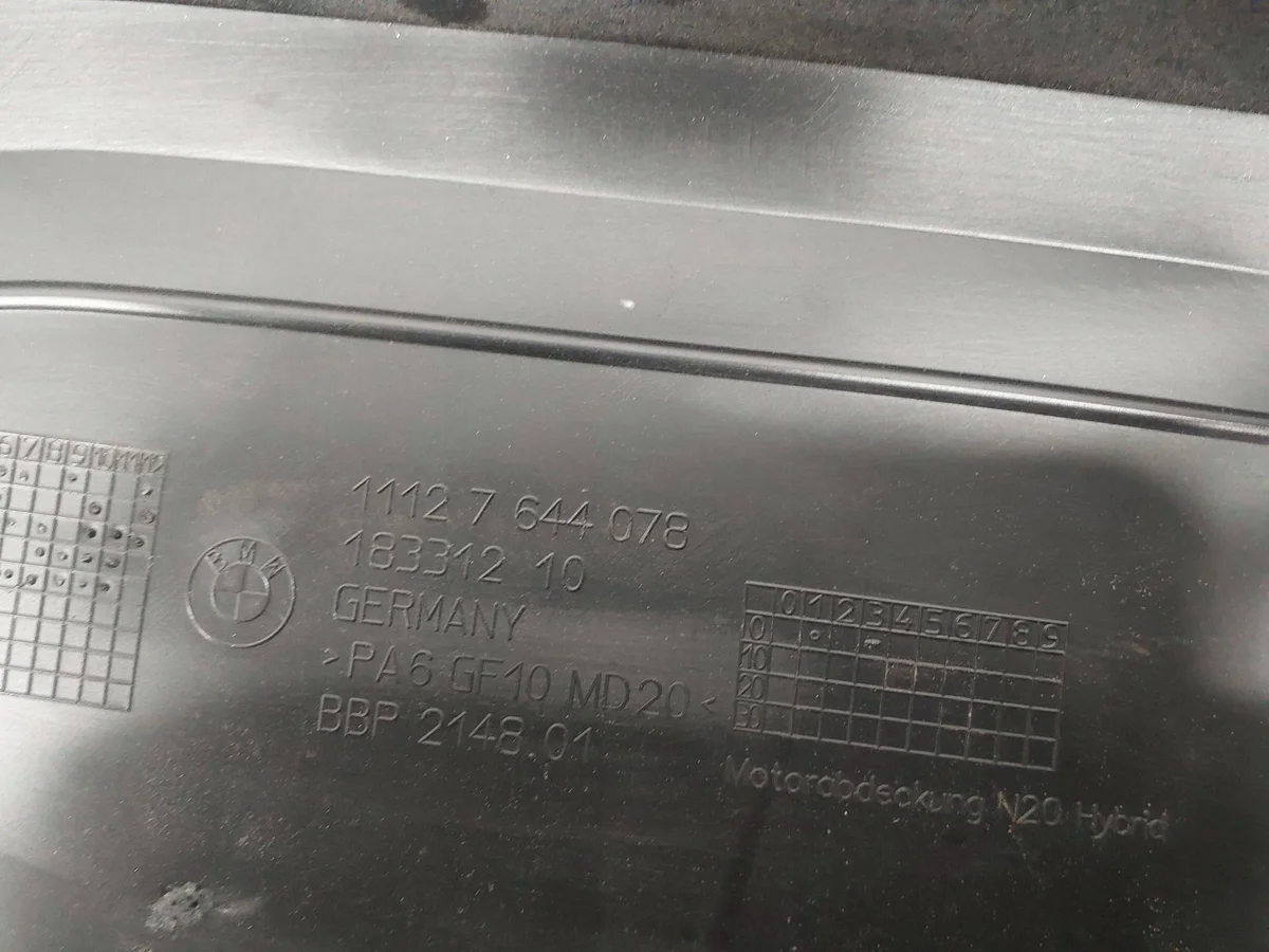 BMW F15 2.0 40e hybrid Motorafdekking 7644078 image 3
