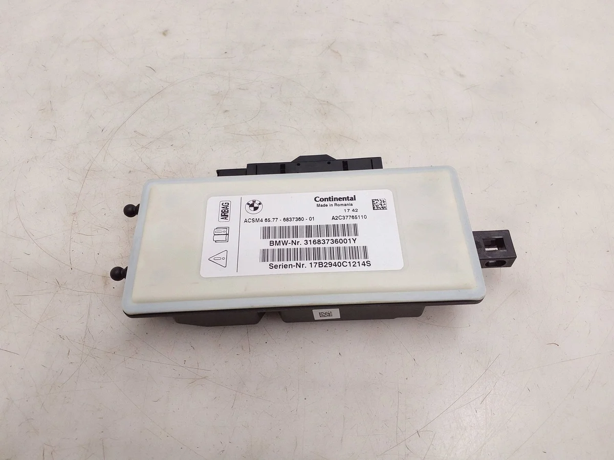 2018 BMW X5 F15 Airbag Control Module 6837360 image 3