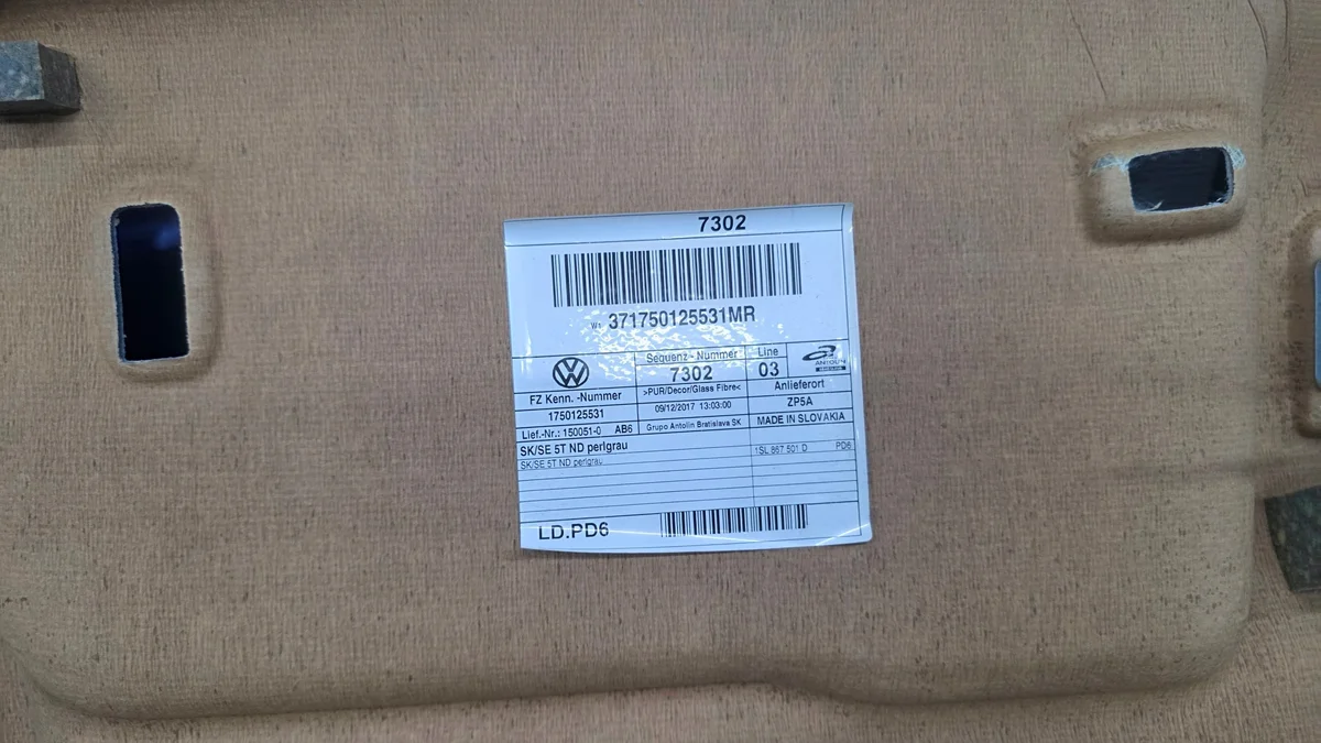 SKODA CITIGO hemelbekleding 1SL867501 image 9