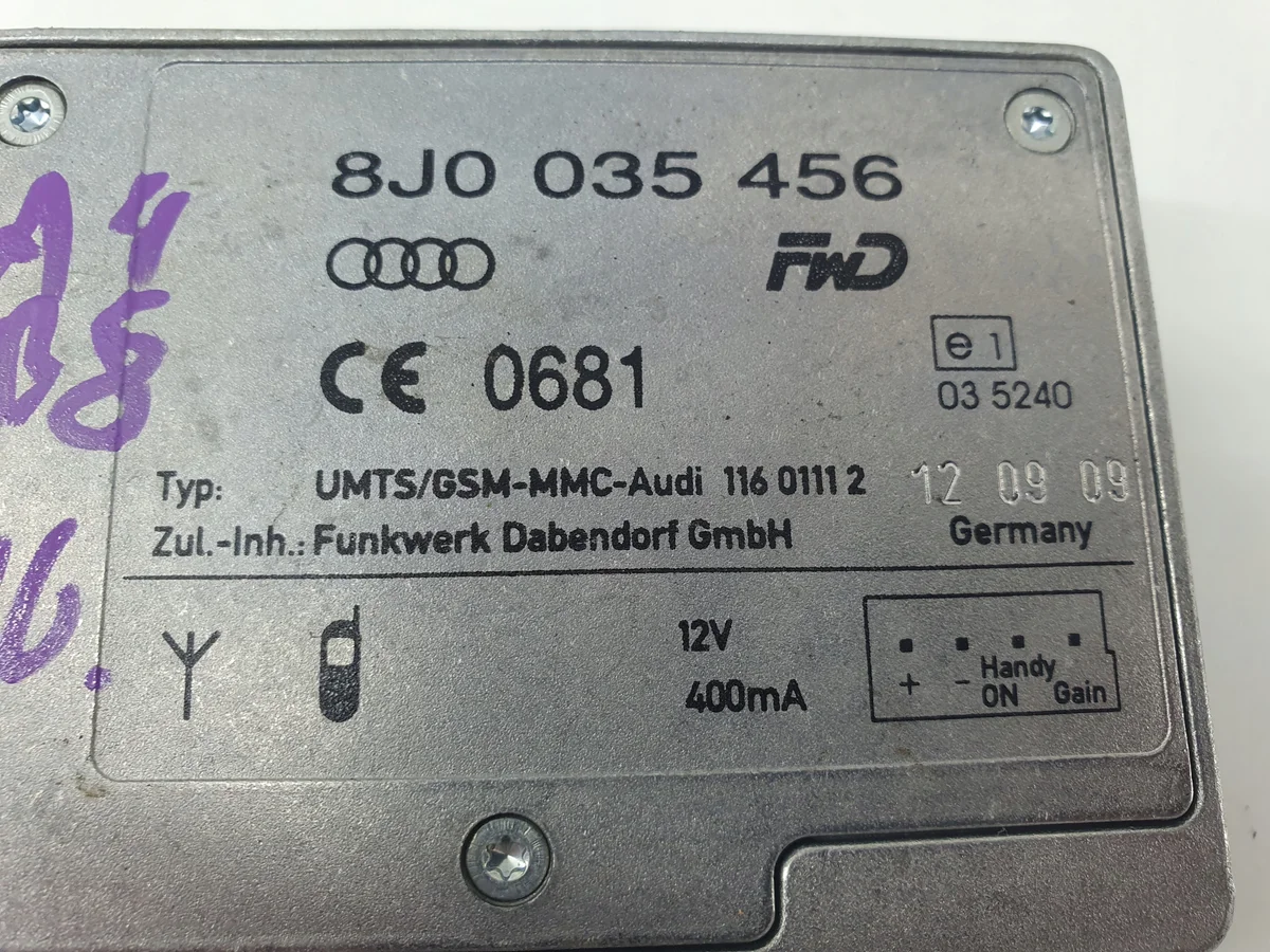 Audi A4 B8 8K0 07- module antenne téléphone image 3