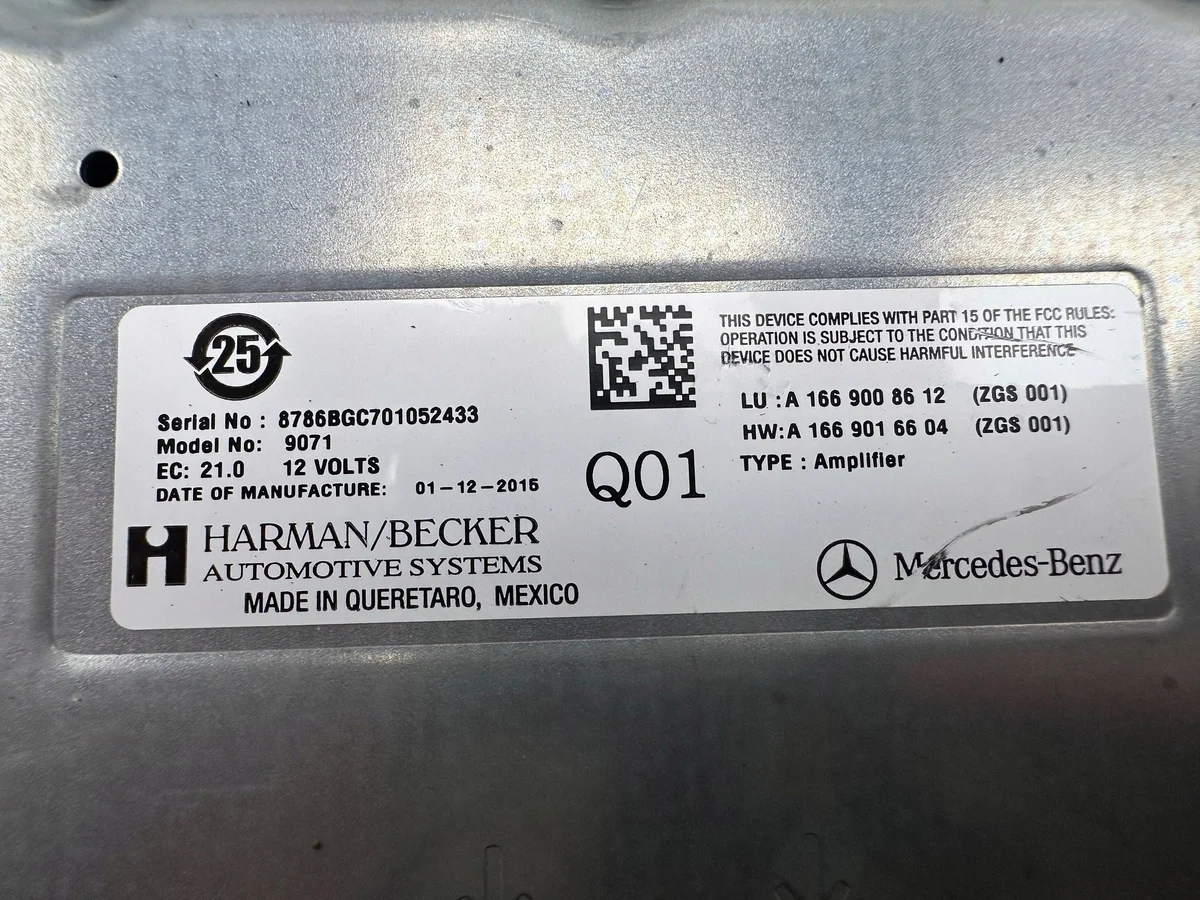Versterker Mercedes-Benz ML W166 A1669008612 image 5