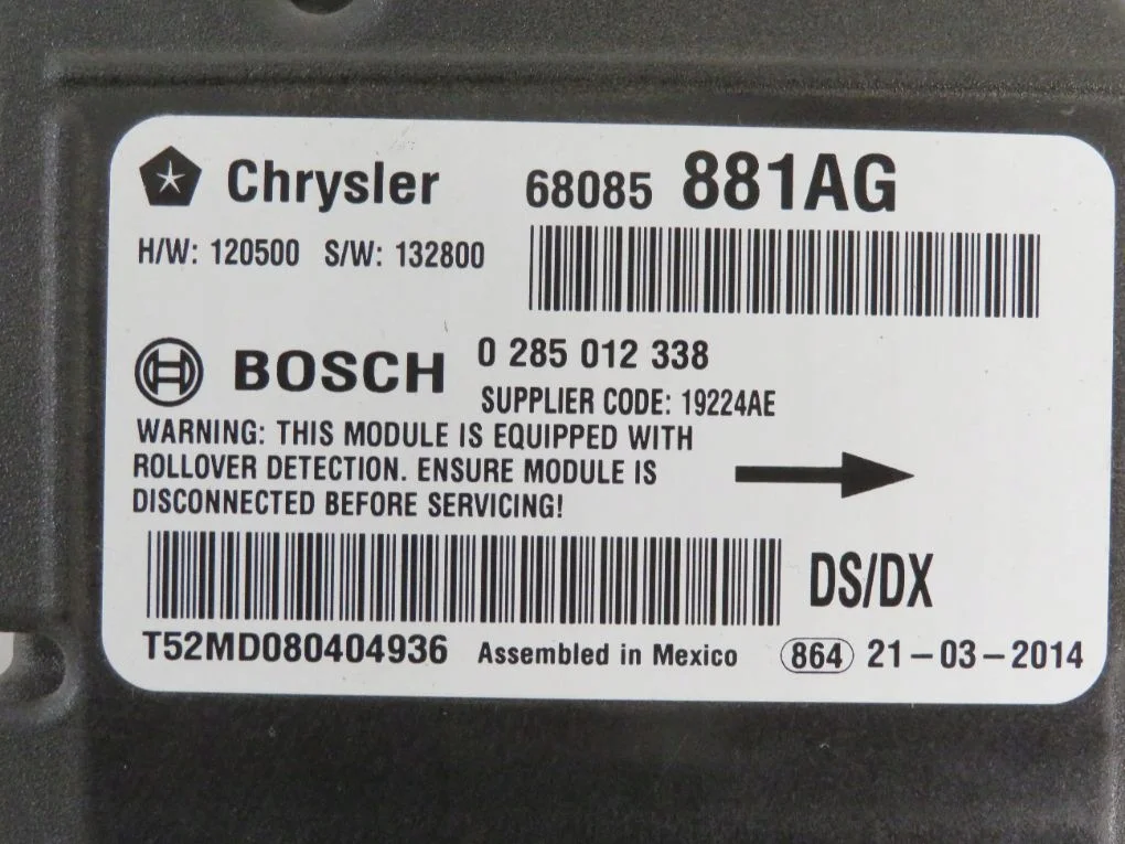 Módulo AirBag Dodge Ram 2013- 68085881AF image 3