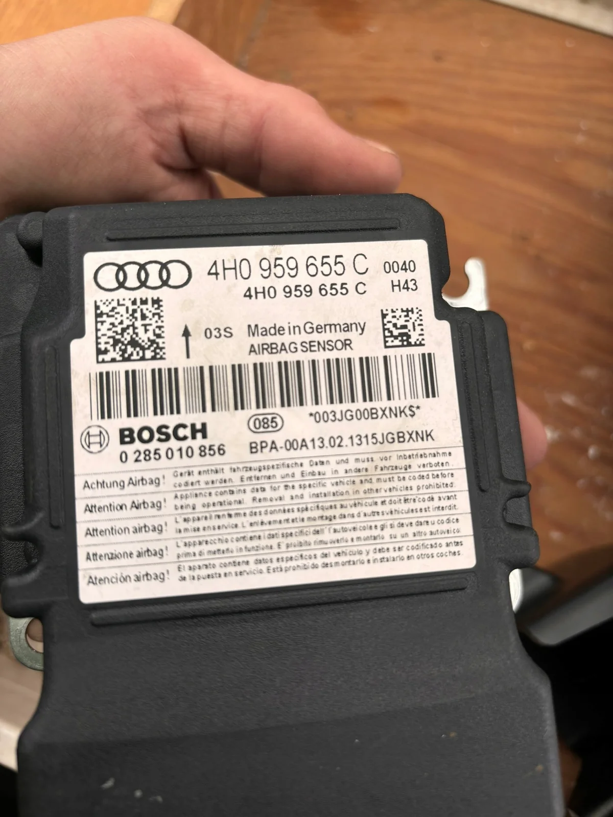 Airbag-moduuli Audi A6 C7 4H0 959 655 C