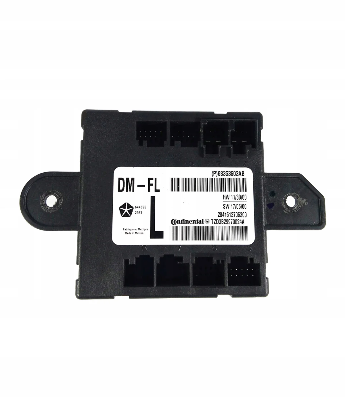 Dodge Challenger Viper Left Door Module 68353603AB