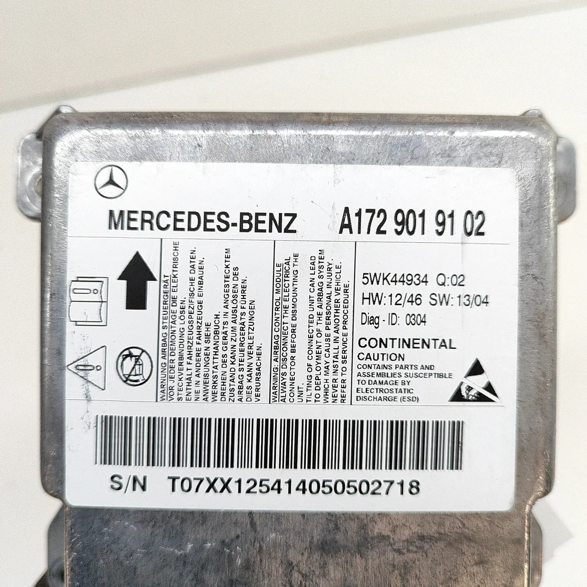 Module Airbag Mercedes W172 SLK A1729019102 image 6