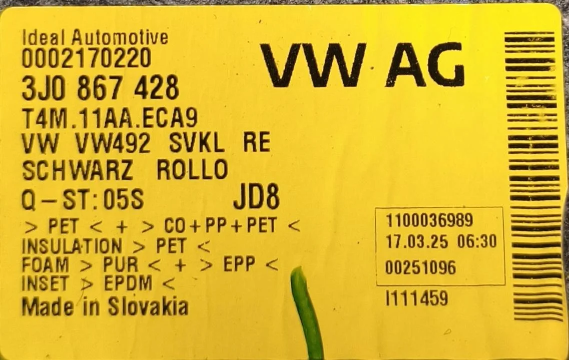 Volkswagen Passat B9 2025 kofferbakbekleding 3J0867428 image 3