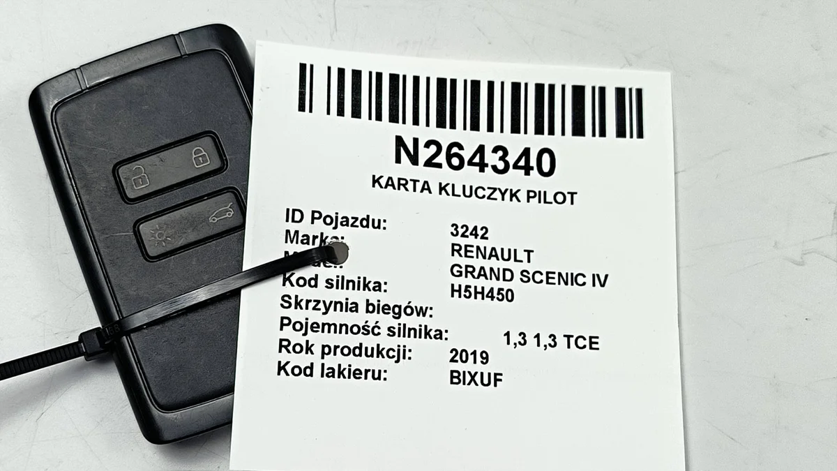 Carte clé 285C71195R Renault Grand Scenic IV