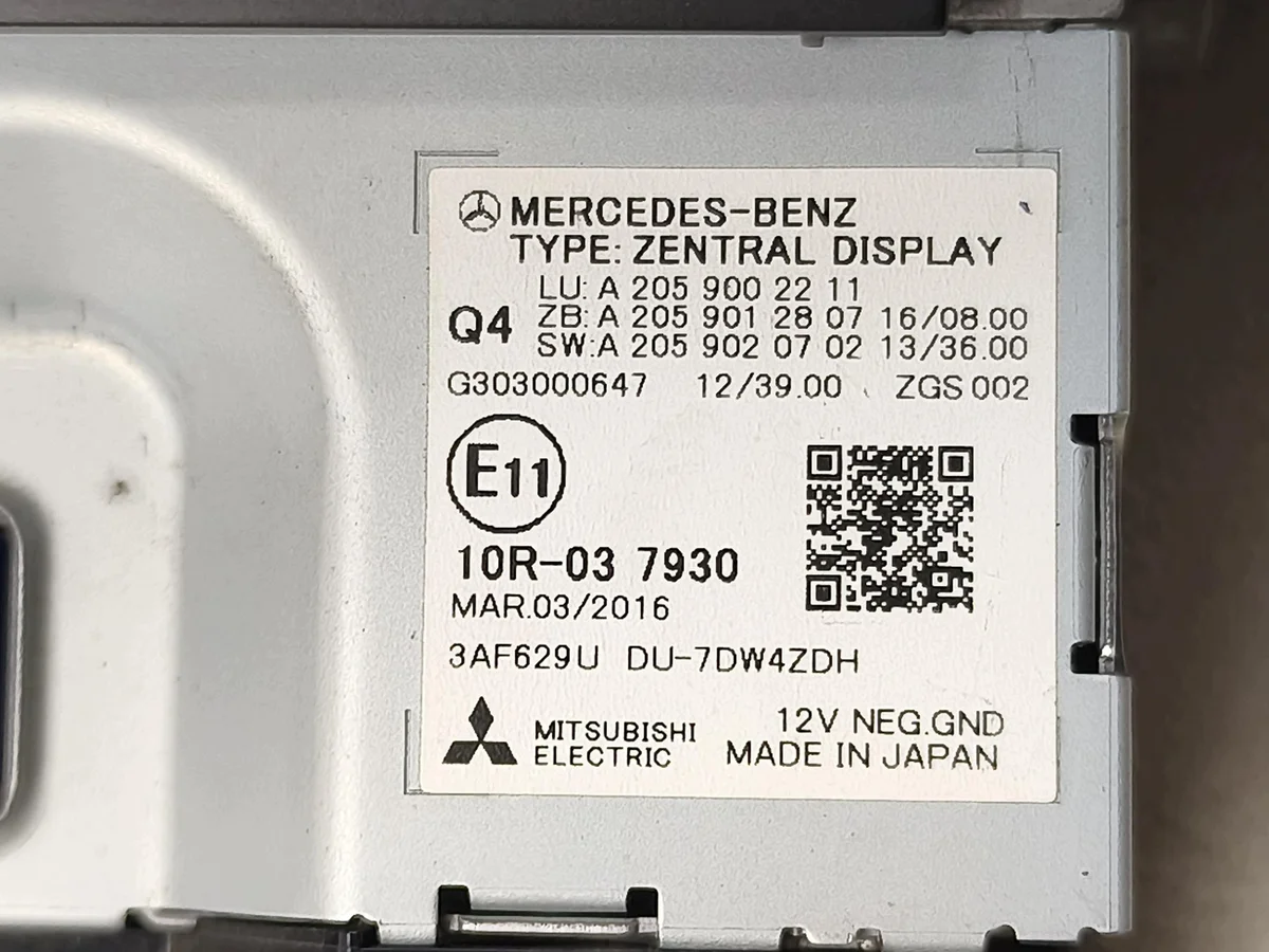 Display Navigation Mercedes GLC X253 W205 A2059002211 image 8