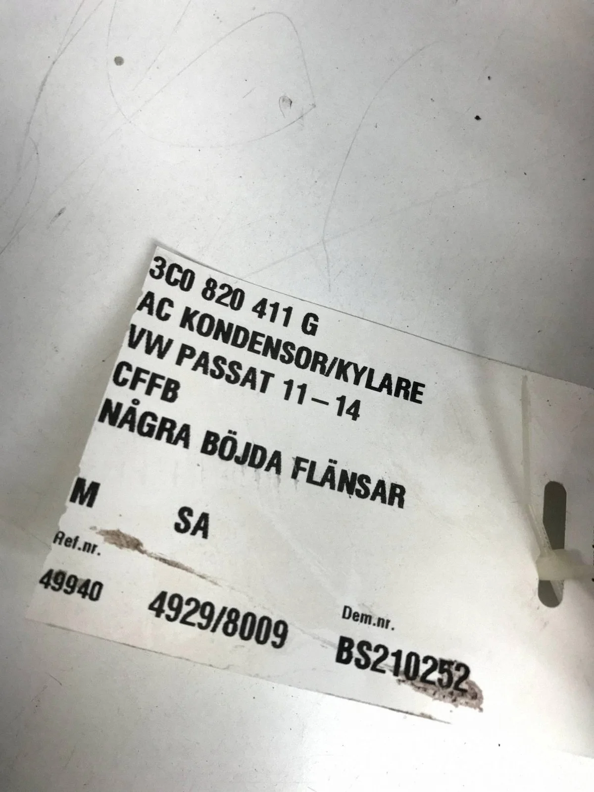 Radiatore clima VW 3C0820411G usato image 10