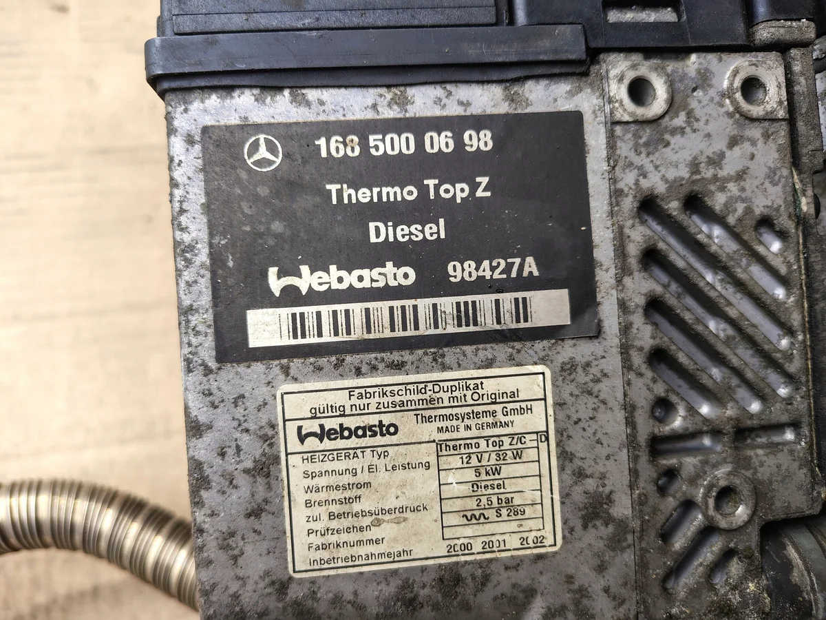 Chauffage d'appoint Webasto Mercedes Classe A W168 image 5