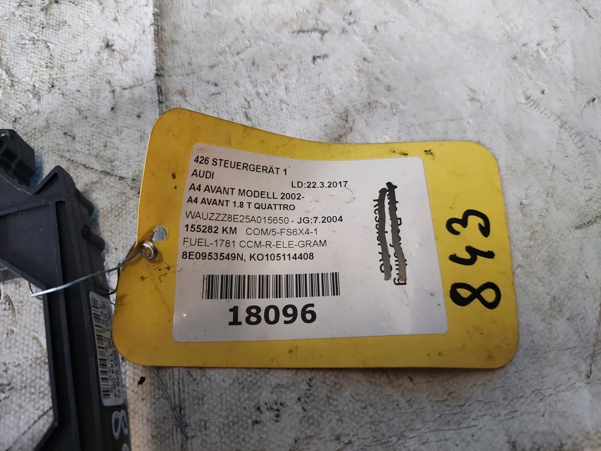 Modul Lenkrad Tempomat Audi A4 B6 8E0953549N image 4