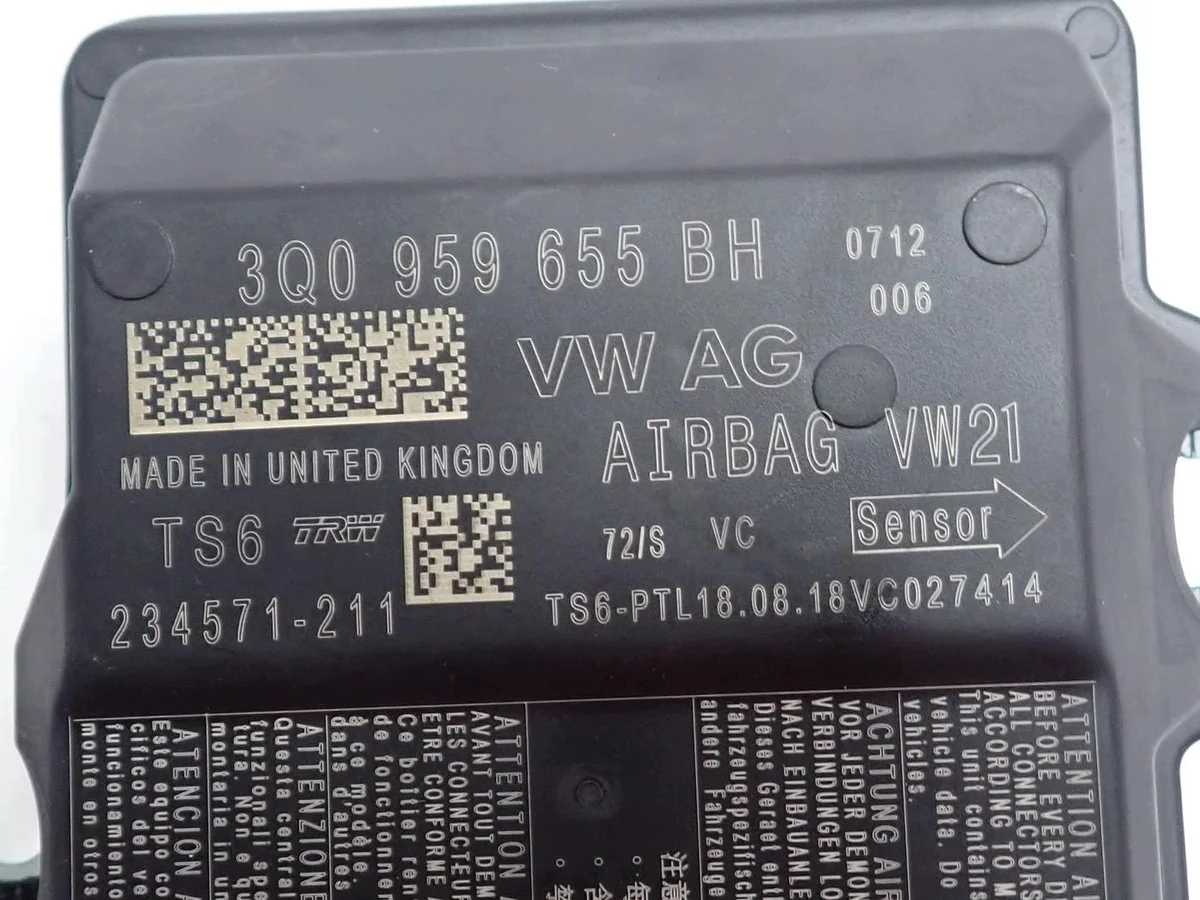 Module Airbag Sensor 3Q0959655BH Skoda Octavia III image 3
