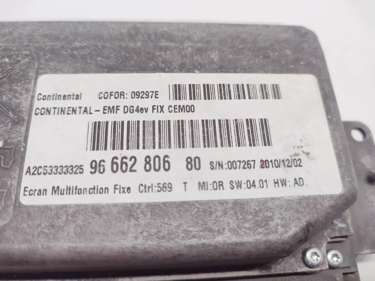 Citroen C5 III X7 Navigation Display Screen image 5