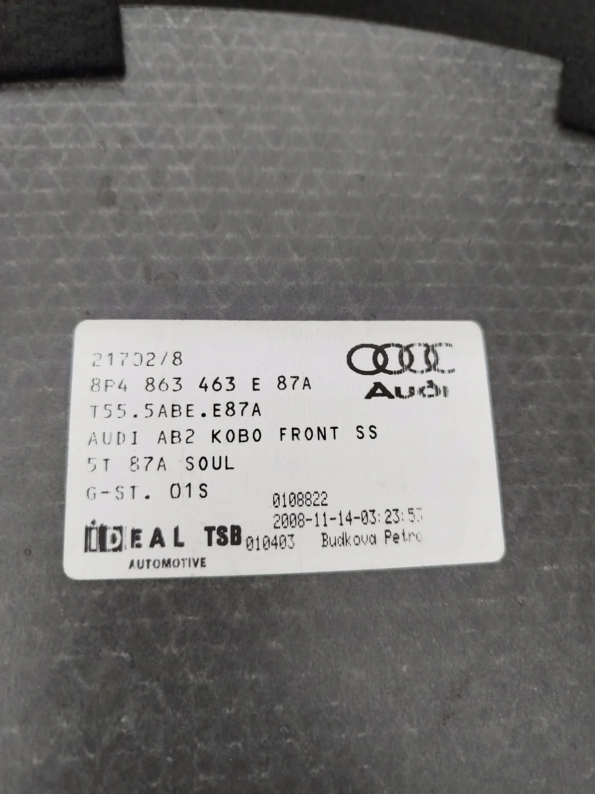 Audi 8P4863463E tavaratilan matto image 4