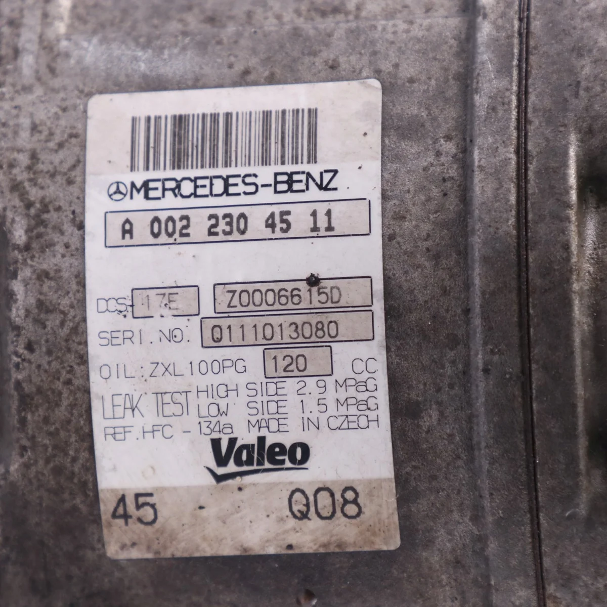 AC-kompressor Mercedes W204 A0022304511 image 9