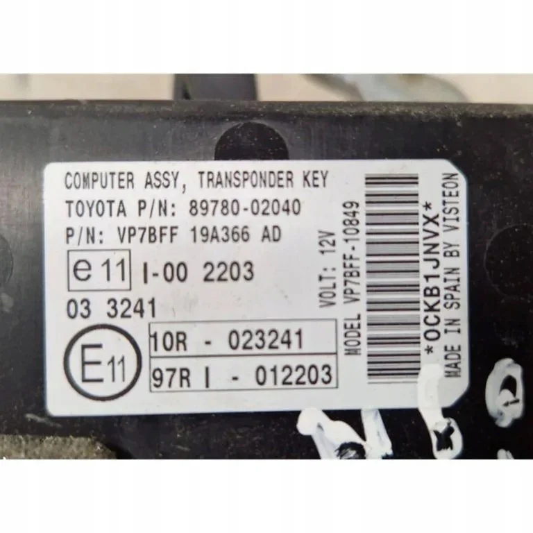 Toyota Auris 150 immobilizerimoduli 8978002040 image 3