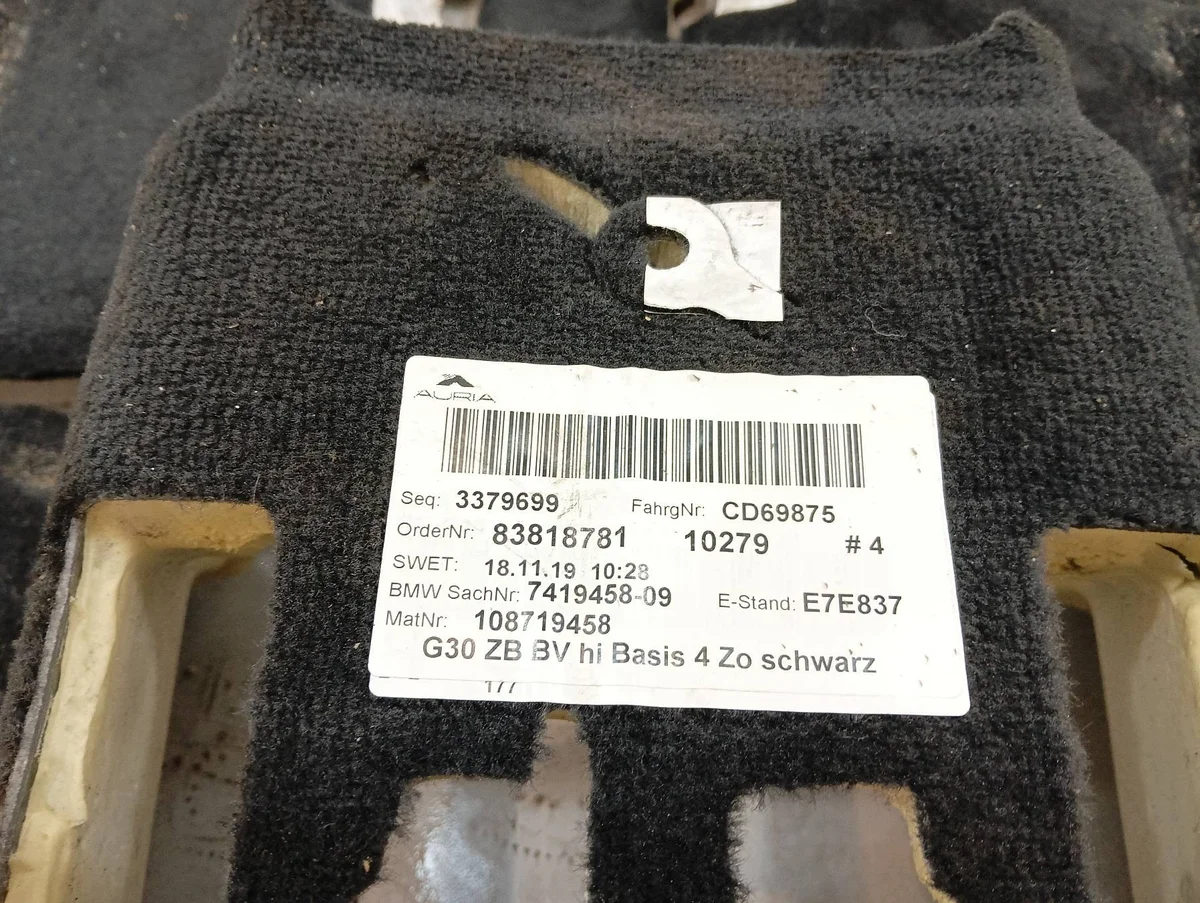 Bodenbelag Teppich BMW 5 G30/G31 (2017-2024) image 4